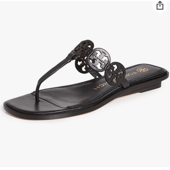 Tory Burch Tan brown tiny miller thong sandals 6
